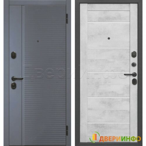 Дверь Феррони 7,5 см Бостон Бетон снежный Царга (960*2050 мм., Петли слева)